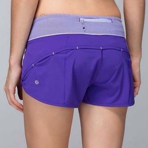 Purple Lululemon Speed Shorts